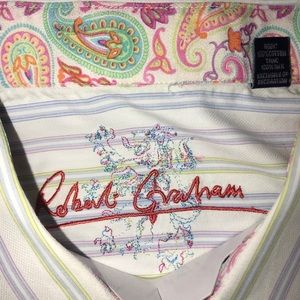 White long sleeve business casual with stripes